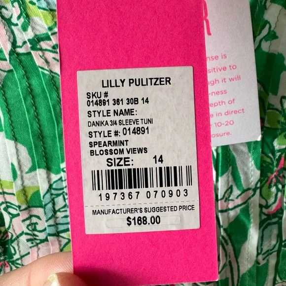 NWT Lilly Pulitzer Women’s Danika Tunic Dress, size 14. - Picture 3 of 4
